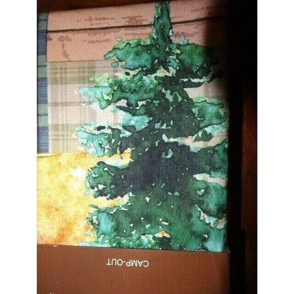 Great Outdoors Shower Curtain Red Lantern Hooks Cabin Lodge 13pc Bath Fabric NEW - Picture 7 of 7